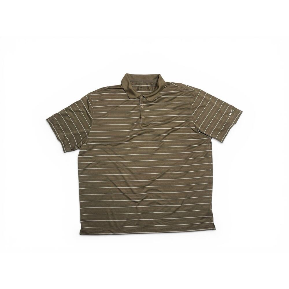 Nike Golf Green/White Polo Shirt Men’s XXL DriFit Tour Performance Golf Tennis